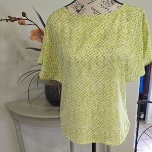 Lime Green Geometric Women's Top
